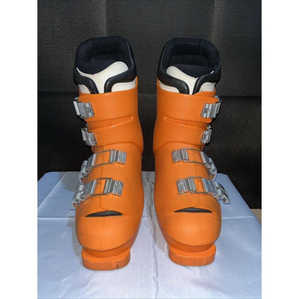 Lange Ski Boots Men’s 9 1/2 XL  M51 Vintage 70s Orange & Black